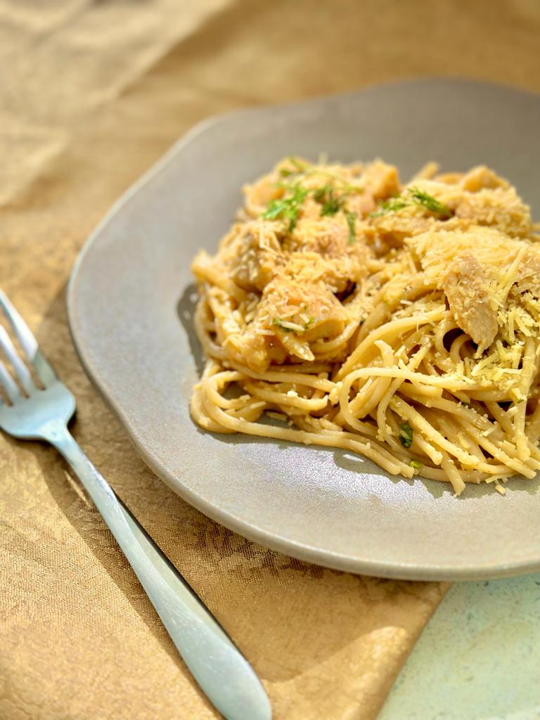 Pasta con pollo cremoso - Juan sabrosuras